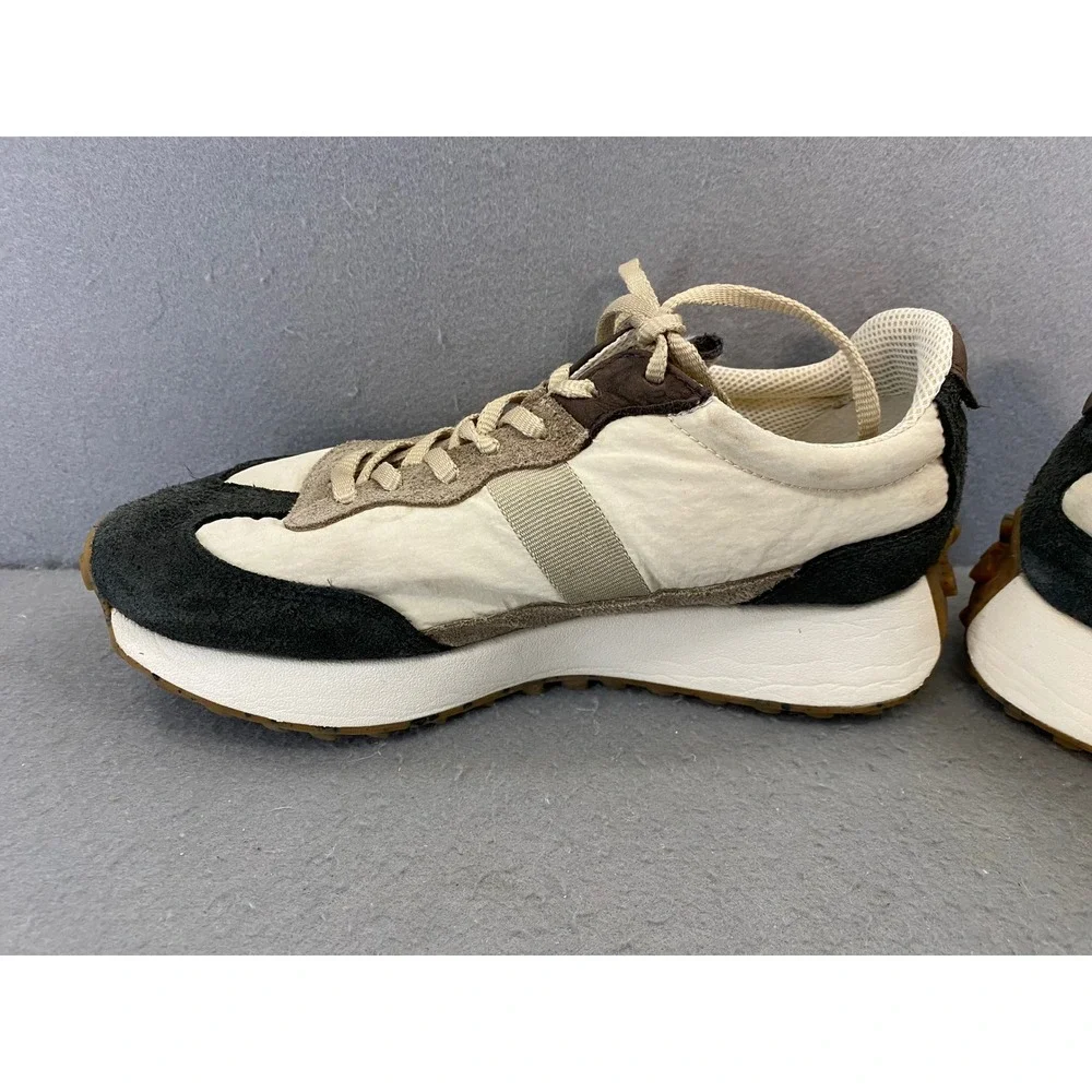SeaVees Retro Acorn Trainer Womens 9 Black Tan Suede Nylon Platform Sneaker Low